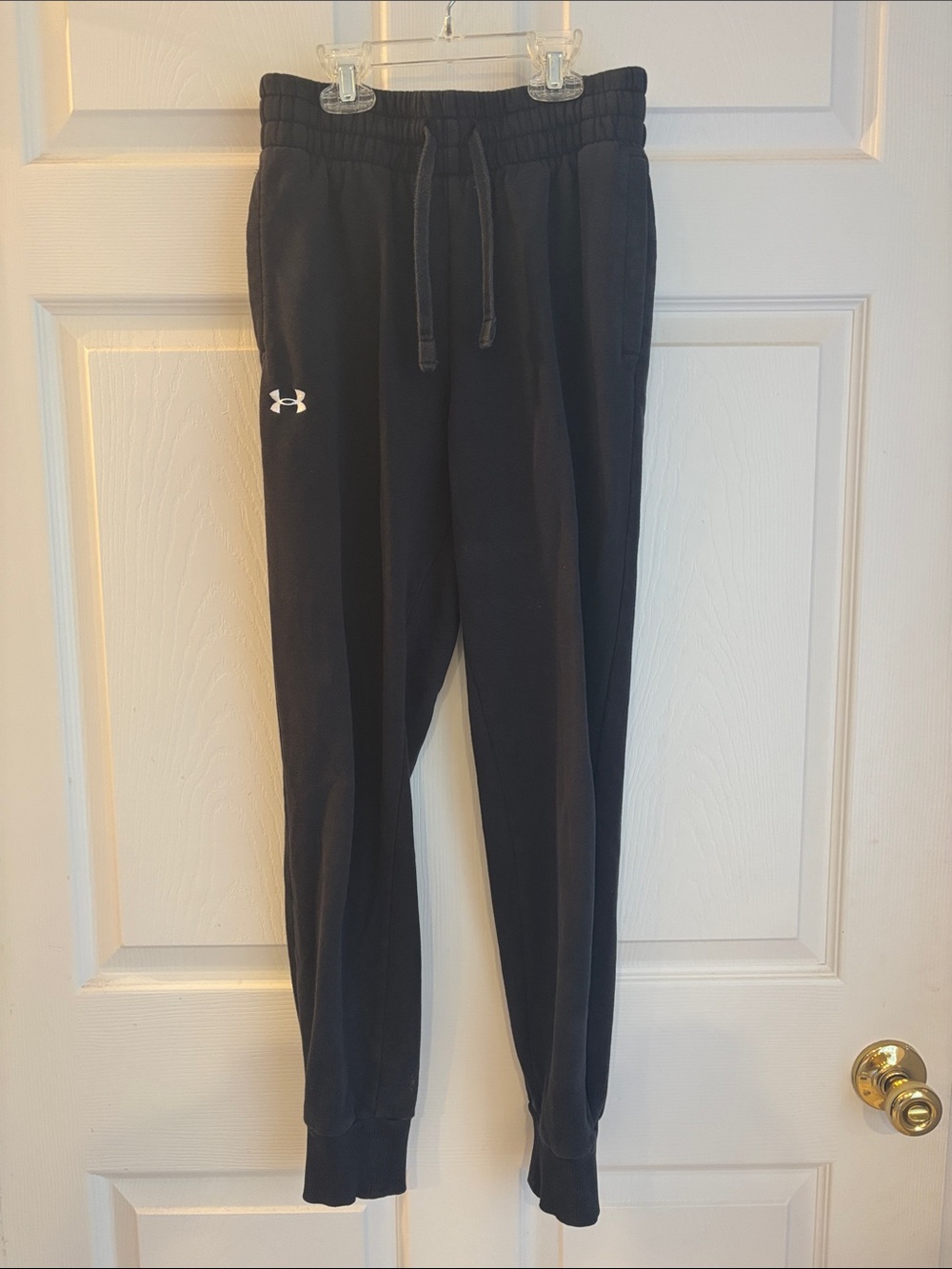 Under Armour Black Jogger Sweatpants with White Logo